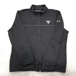 Under Armour Men's Project Rock Knit Track Full Zip Jacket, Black, Large